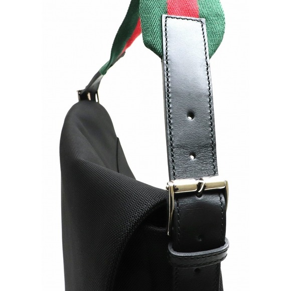 Gucci Sherry Line Messenger Bag Nylon Leather Black - Picture 7 of 7